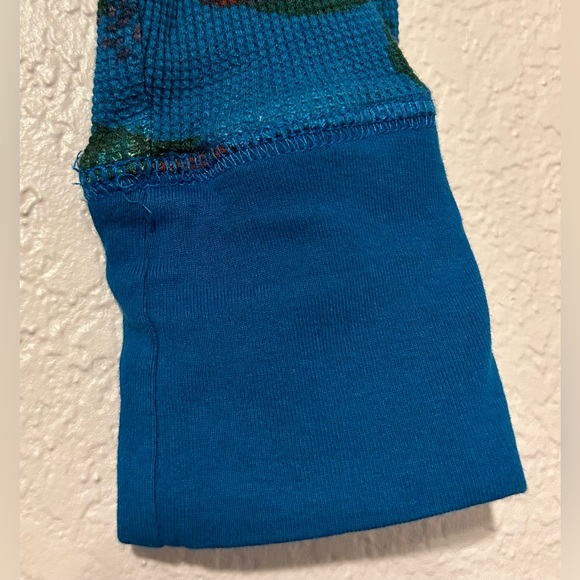 SUNDANCE Sunset Garden Waffle Tee Blue Floral WOMENS SIZE SMALL - Picture 4 of 8